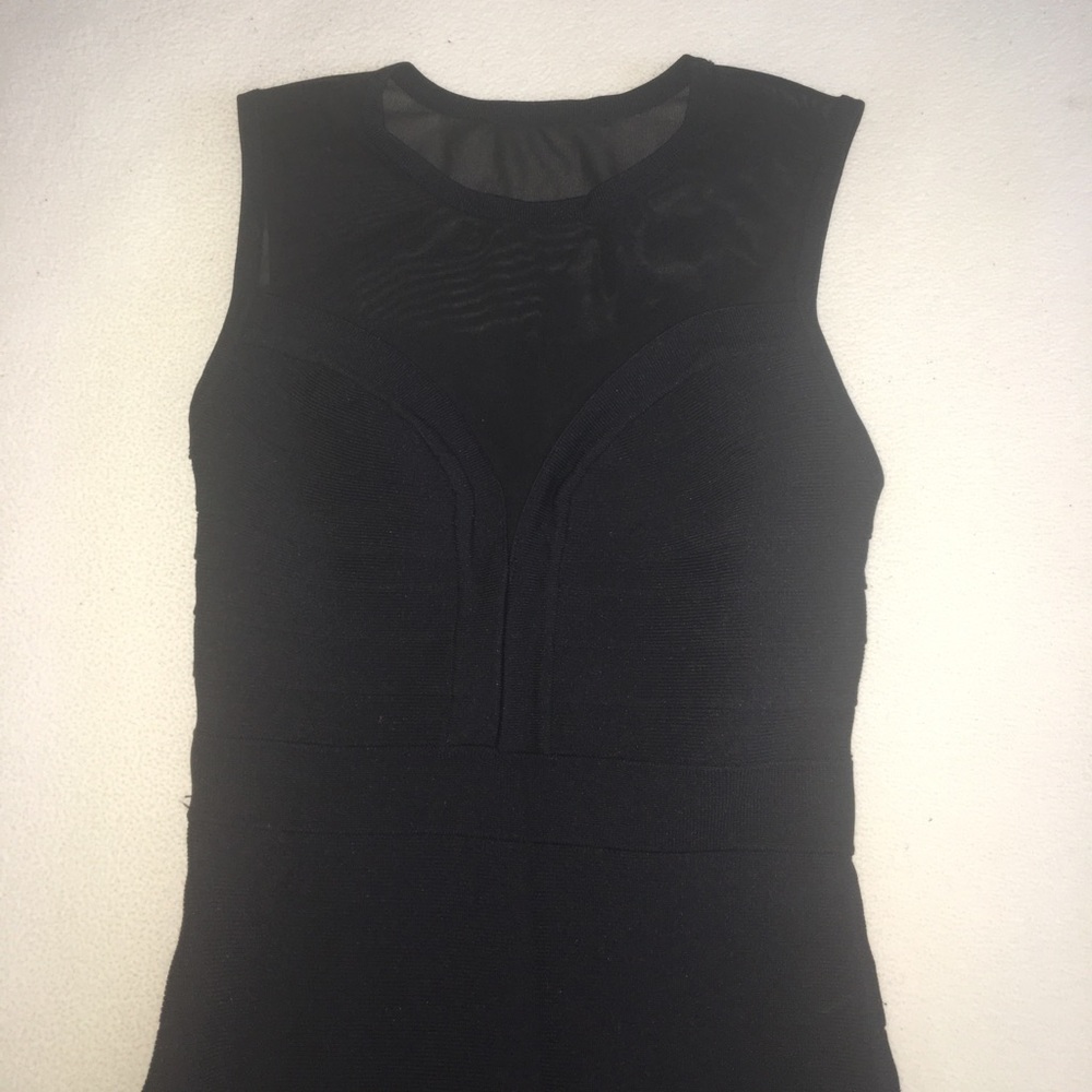 bandage & mesh bodycon F21 dress